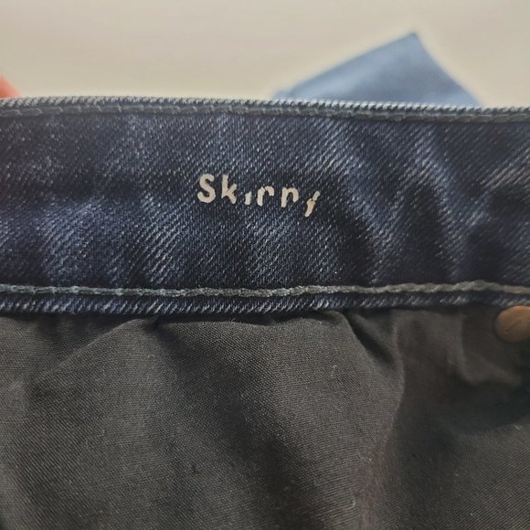 Dish Denim Jeans Women W33 L28 Blue High Rise Skinny Medium Wash Stretch Zip - Picture 16 of 16